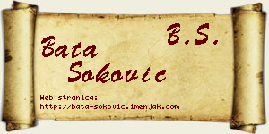 Bata Soković vizit kartica